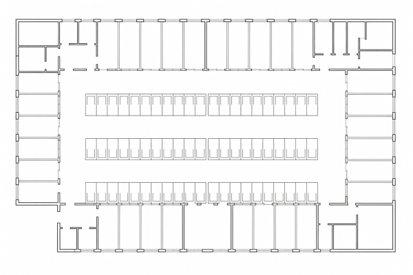 Apartment cycle parking floor plan diagram