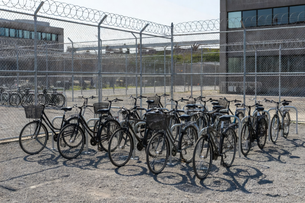 Secure perimeter bicycle enclosure